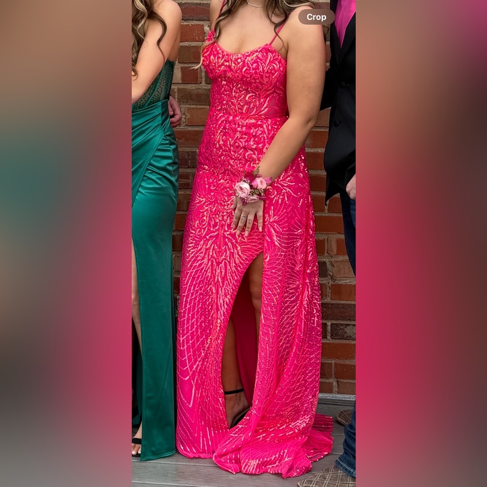 Neon Pink Prom gown